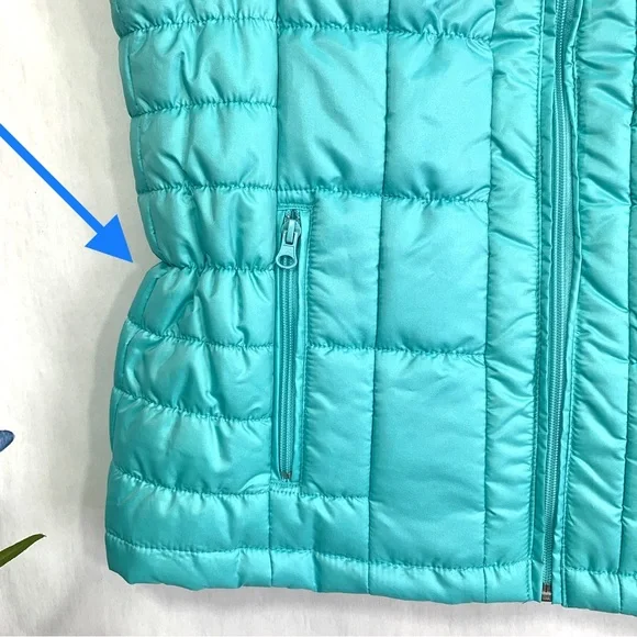 New York & Company Women's Light Blue Sleeveless Zippered Quilted Puff Vest NWT - Picture 8 of 9